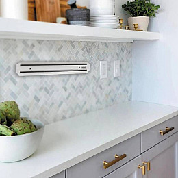 Планка магнітна для ножів 38*5 см біла Maestro MR-1441-38