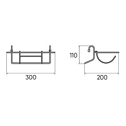 Полка на рейлинг Lemax для паперових рушників матовий чорний (YJ-G217 BL)