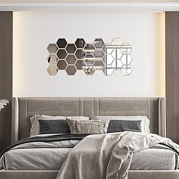 Зеркальная наклейка для декора VigohA Соты 4,6х4см