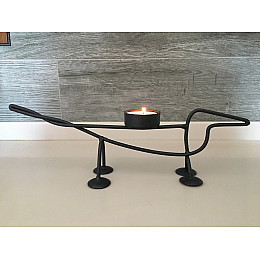 Подсвечник-сувенир Adore Décor Такса 9х29 Черный