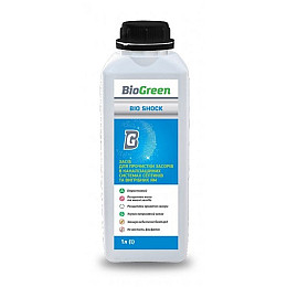 Средство для прочистки засоров в канализационных системах септиков и выгребных ям Bio Shock 1л BIO Green