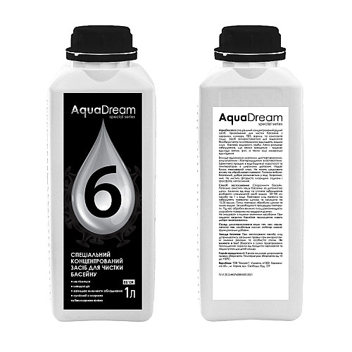 Средство концентрированное для очистки чаши бассейна 1 л AquaDream 6.