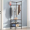 Угловая вешалка для одежды RIAS Corner Coat Rack 180х45х45см Black (3_04420)