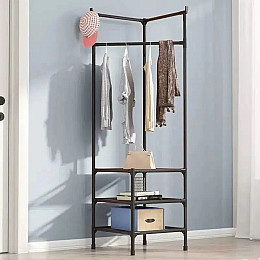 Угловая вешалка для одежды RIAS Corner Coat Rack 180х45х45см Black (3_04420)