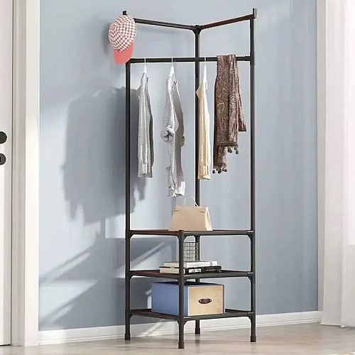 Угловая вешалка для одежды RIAS Corner Coat Rack 180х45х45см Black (3_04420)