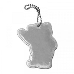 Светоотражаюча м'яка підвіска Refloactive Ведмедик 5х6.5 см Сріблястий (FT44431490363565-3645)