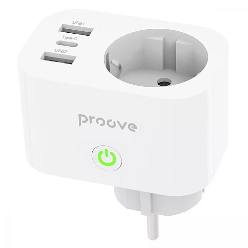Розумна Wi-Fi розетка Proove Rapid Smart Socket PD-02 EU 1AC біла