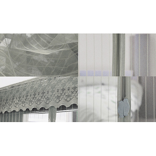 Дверная антимоскитная шторка - сетка на магнитах Magnetic Mesh 210х120 см Серая 428-42728856
