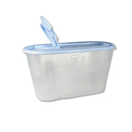 Емність для сипучих продуктів 0,8 л «Plastic's Craft» Лагуна/прозоро-білий