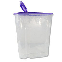 Емкость для сыпучих продуктов 1,8 л «Plastic's Craft» Лаванда/прозрачно-белый