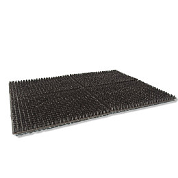 Коврик 4-секционный придверной грязезащитный 540х400 мм п/е Plastic's Craft Коричневый