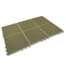 Коврик 6-секционный придверной грязезащитный 530х360 мм п/е Plastic's Craft Капучино