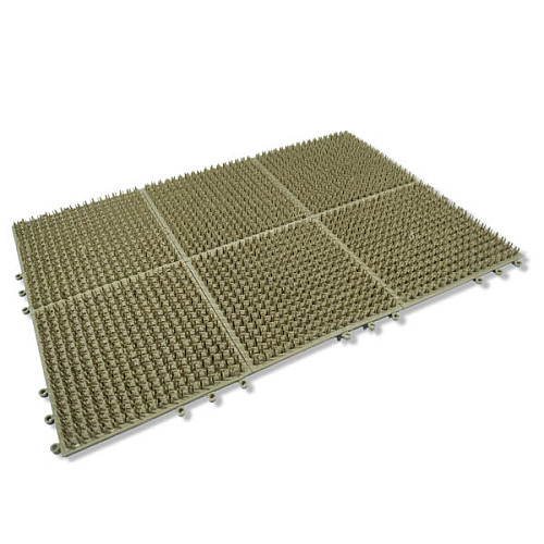 Коврик 6-секционный придверной грязезащитный 530х360 мм п/е Plastic's Craft Капучино