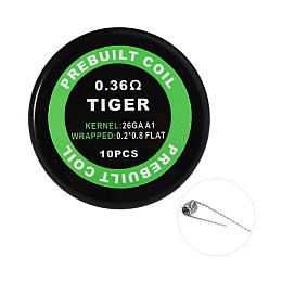 Комплект спіралей PREBUILT Tiger Coil 0.36 10 шт Ом (bs055-hbr)
