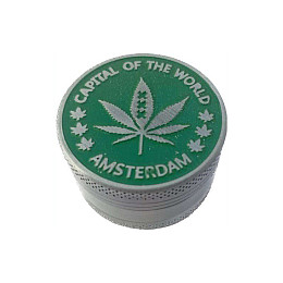 Гриндер для измельчения табака ASHTRAY Амстердам HL-243 Capital Of The World Silver Green (10907-hbr)