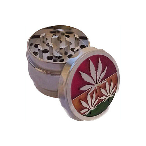 Гриндер для измельчения табака ASHTRAY HL-200 Конопля Silver (10877-hbr)