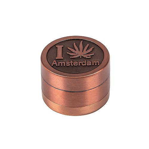 Гріндер для подрібнення тютюну ASHTRAY HL-246 I Конопля Amsterdam Bronze (10932-hbr)