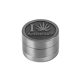 Гріндер для подрібнення тютюну ASHTRAY HL-246 I Конопля Amsterdam Silver (10936-hbr)