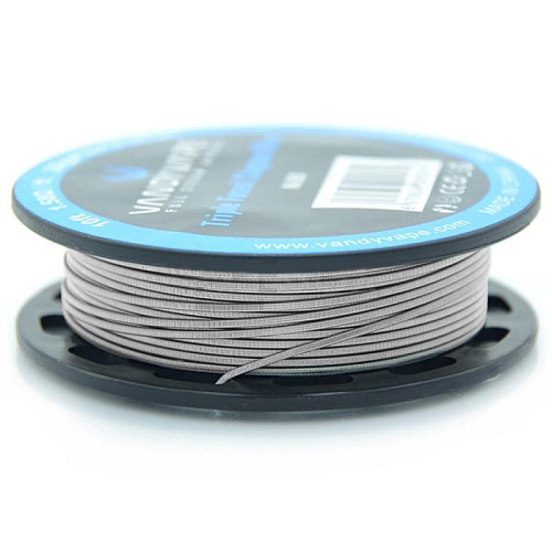 Катушка спирали Vandyvape Triple Fused Clapton Ni80 Wire Coil 3.05 м 28ga*3 38ga - 1.58 Ом (10422-hbr)