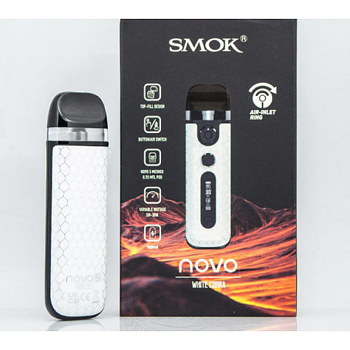 Під-система електронна сигарета Smok Novo 5 30W Pod System 900mAh 2ml Білий Кобра (12400-hbr)