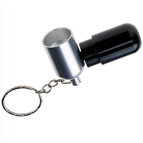 Трубка курительная металлическая Пилюля Changfeng HL-195 Silver Black (15655-hbr)