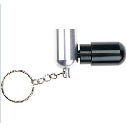 Трубка курительная металлическая Пилюля Changfeng HL-195 Silver Black (15655-hbr)