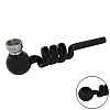 Трубка курительная стеклянная с охлаждением DK Спираль DK-8569A Black (15671-hbr)