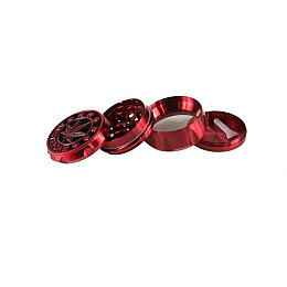 Гріндер для подрібнення тютюну ASHTRAY D&K CANNABIS DK-5083-4 Червоний (15712-hbr)