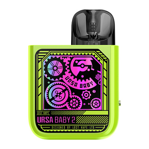 Підсистема Lost Vape Ursa Baby 2 Pod 900mAh 2.5ml Kit Pop Green x Time Gear (15800-hbr)