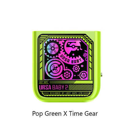 Підсистема Lost Vape Ursa Baby 2 Pod 900mAh 2.5ml Kit Pop Green x Time Gear (15800-hbr)