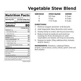 Сублимированная смесь тушеных овощей Augason farms 236 порций (101081)