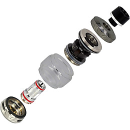 Бак для вейпа на испарителях Uwell CROWN 5 24 мм 5 мл Black (16433)