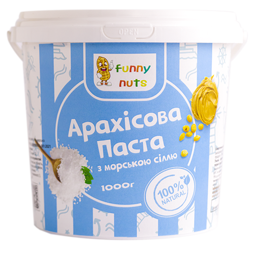 Арахісова паста Funny Nuts з морською сіллю 1000 г (1312995769)