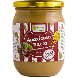 Арахісова паста Funny Nuts з шоколадом та вишнею 500 г (1314600929)