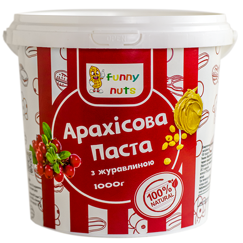 Арахисовая паста Funny Nuts с клюквой 1000 г (1320083297)