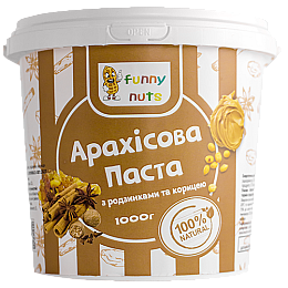 Арахісова паста Funny Nuts з родзинками та корицею 1000 г (1320087032)