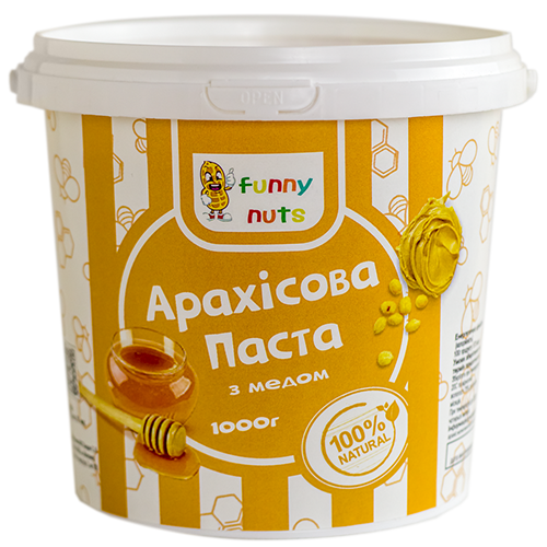 Арахісова паста Funny Nuts з медом 1000 г (1320098075)