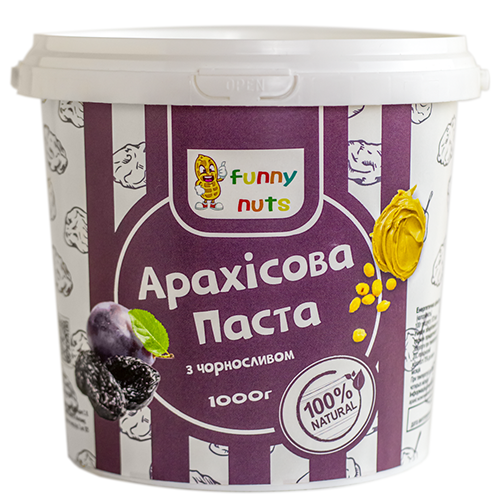 Арахісова паста Funny Nuts з чорносливом 1000 г (1320107718)