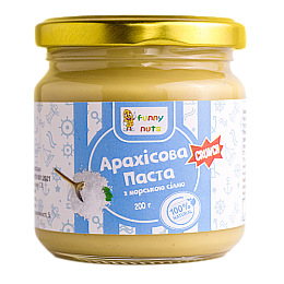 Арахісова паста кранч Funny Nuts з морською сіллю 200 г (1486148107)