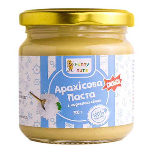 Арахісова паста кранч Funny Nuts з морською сіллю 200 г (1486148107)