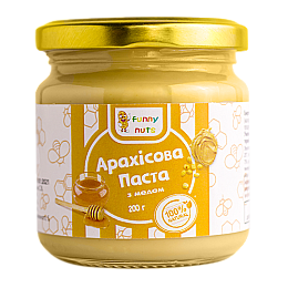 Арахісова паста Funny Nuts з медом 200 г (1486160883)