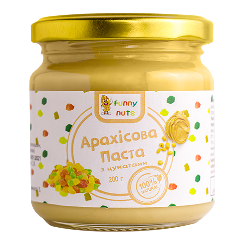 Арахісова паста Funny Nuts з цукатами 200 г (1486604502)