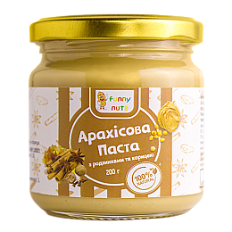 Арахісова паста Funny Nuts з родзинками та корицею 200 г (1486627681)