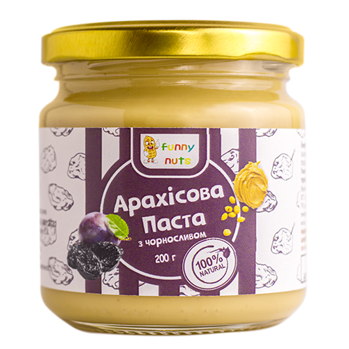Арахісова паста Funny Nuts з чорносливом 200 г (1486668134)
