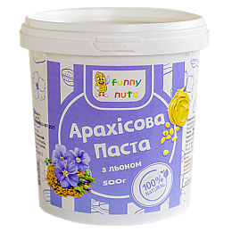 Арахисовая паста Funny Nuts с льном 500 г (1696286381)
