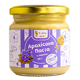 Арахісова паста Funny Nuts з льоном 200 г (1696405143)