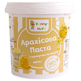 Арахісова паста Funny Nuts з кунжутом та медом 500 г (1696420219)