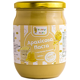 Арахісова паста Funny Nuts з кунжутом і медом 500 г (1696426001)