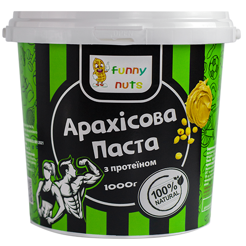 Арахісова паста Funny Nuts з протеїном 1000 г (1726806649)