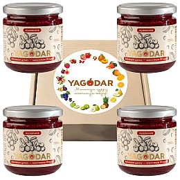 Джемы с низким содержанием сахара YAGODAR Клюква 4 шт (2184366733)
